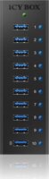RaidSonic Icy Box IB-AC6110 USB3.0 Töltő HUB (10 port) Fekete