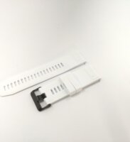 Yuestech Garmin QuickFit Szilikon szíj 22mm - Fehér fekete csattal