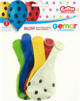 Focilabda mintás színes lufi - 5 darabos