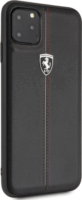 Ferrari GEN Apple iPhone 11 Pro Max Bőrtok - Függőlegesen csíkozott fekete