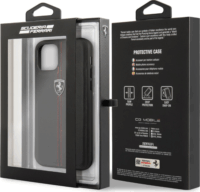 Ferrari GEN Apple iPhone 11 Pro Bőrtok - Függőlegesen csíkozott fekete