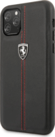 Ferrari GEN Apple iPhone 11 Pro Bőrtok - Függőlegesen csíkozott fekete
