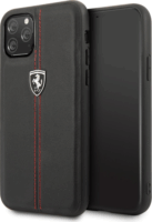 Ferrari GEN Apple iPhone 11 Pro Bőrtok - Függőlegesen csíkozott fekete
