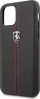 Ferrari GEN Apple iPhone 11 Pro Bőrtok - Függőlegesen csíkozott fekete