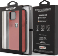 Ferrari Off Track Apple iPhone 11 Pro Max Bőr Védőtok - Piros