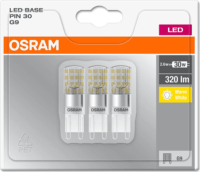 Osram Base 2,6W G9 LED kapszula izzó - Meleg fehér (3db)