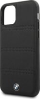 BMW iPhone 11 Pro Max Vízszintesen csíkozott bőrtok - Fekete