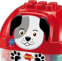 Écoiffier Abrick: kutyás 50 darabos kocka építőjáték készlet