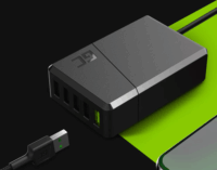 Green Cell Hálózati 5x USB töltő 52W Fekete