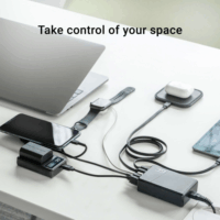 Green Cell Hálózati 5x USB töltő 52W Fekete