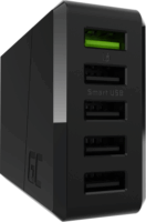 Green Cell Hálózati 5x USB töltő 52W Fekete