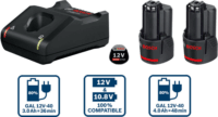 Bosch 1600A019RD 2xGBA 12V Akkumulátor 3Ah + GAL 12V-40 Professional Töltő Készlet