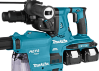 Makita DHR283ZWJU SDS-Plus Akkus Fúró-vésőkalapács +porszívó feltét (Akku és töltő nélkül)
