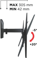 Meliconi 480972 40" - 80" SlimStyle Plus 400 SR LCD TV/Monitor fali tartó - Fekete