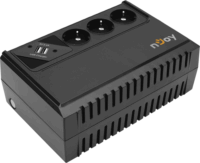 NJOY Renton 650 USB 650VA / 360W Vonalinteraktív Szünetmentes tápegység (UPLI-LI065RE-CG01B)