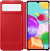 Samsung EF-EA415 Galaxy A41 gyári S-View Wallet Cover Tok - Fehér
