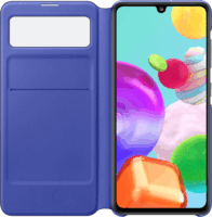 Samsung EF-EA415 Galaxy A41 gyári S-View Wallet Cover Tok - Fekete