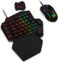 Redragon K585 (Blue Switch) Egykezes Mechanikus Gaming Billentyűzet - Fekete + Egér