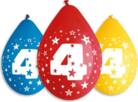 Színes,születésnapi számos lógó lufi csomag, 30 cm - 4