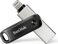 Sandisk 256GB iXpand Flash Drive GO USB 3.0 / Lightning Pendrive - Fekete/Ezüst