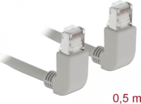 DeLOCK S/FTP CAT6a Patch kábel 0.5m Szürke