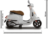 Jamara Ride-on Vespa GTS 125 Elektromos robogó - Fehér