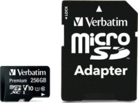 Verbatim 256GB Premium U1 microSDXC UHS-I CL10 memóriakártya + Adapter