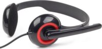 Gembird MHS-002 Headset - Fekete / Piros