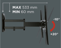Meliconi SlimStyle Plus 400 SDR 40"-82" LCD TV/Monitor fali tartó Fekete