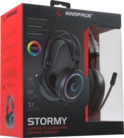 Rampage STORMY 7.1 Surround Gaming Headset Fekete