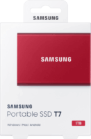 Samsung 1TB T7 Piros USB 3.2 Külső SSD