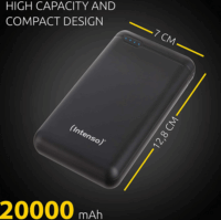 Intenso XS20000 Powerbank 20000mAh 15W (3.1A / 5V) - Fekete