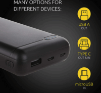 Intenso XS20000 Powerbank 20000mAh 15W (3.1A / 5V) - Fekete