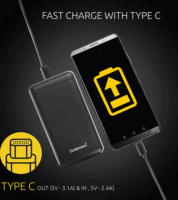 Intenso XS20000 Powerbank 20000mAh 15W (3.1A / 5V) - Fekete