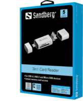 Sandberg 136-28 Multi USB-A / Micro-USB / USB-C Külső kártyaolvasó