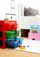 LEGO 3 fiókos tárolóállvány - Piros