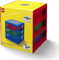LEGO 3 fiókos tárolóállvány - Piros