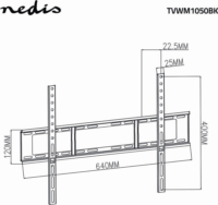 Nedis TVWM1051BK 37-70" LCD TV/Monitor fali tartó Fekete