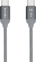 Nevox USB-C apa - USB-C apa Adat- és töltőkábel 1m - Ezüst