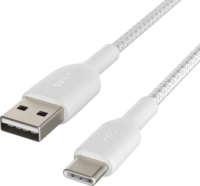Belkin BOOST↑CHARGE™ USB-C apa - USB-A apa Adat- és töltőkábel 1m - Fehér