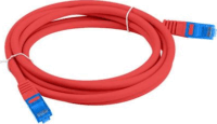 Lanberg S/FTP CAT6a Patch kábel 0.5m Piros