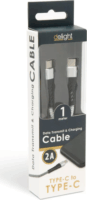 Delight USB-C apa - USB-C apa Adat- és töltőkábel 1m - Fehér