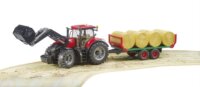 Bruder Case IH Optum 300CVX Bálaszállító pótkocsival (1:16) - Színes