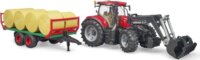 Bruder Case IH Optum 300CVX Bálaszállító pótkocsival (1:16) - Színes