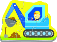 Trefl Munkagépek - bébi puzzle szett
