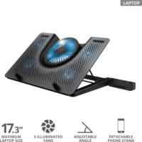 Trust GXT 1125 Quno 17.3" laptop hűtőpad - Fekete