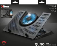 Trust GXT 1125 Quno 17.3" laptop hűtőpad - Fekete
