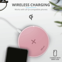 Trust Qylo Fast Wireless töltő 10W Pink