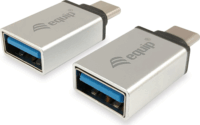 Equip USB-C apa - USB-A anya átalakító - Ezüst (2 db / csomag)