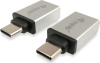 Equip USB-C apa - USB-A anya átalakító - Ezüst (2 db / csomag)